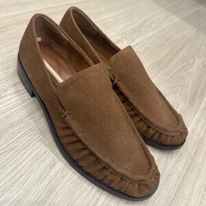 NA-KD women’s Brown Suede Loafers
